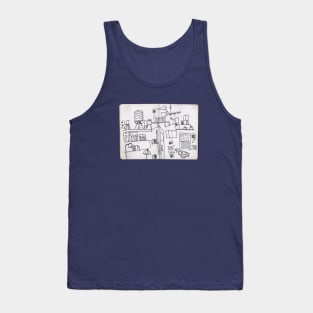 Tel Aviv Israel Sketchbook Architecture Tank Top